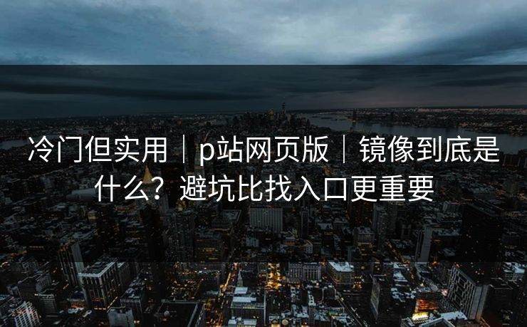 冷门但实用｜p站网页版｜镜像到底是什么？避坑比找入口更重要